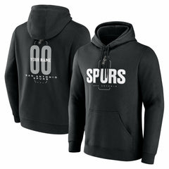 San Antonio Spurs Center Court Name & Number Custom Hoodie Black - NBA