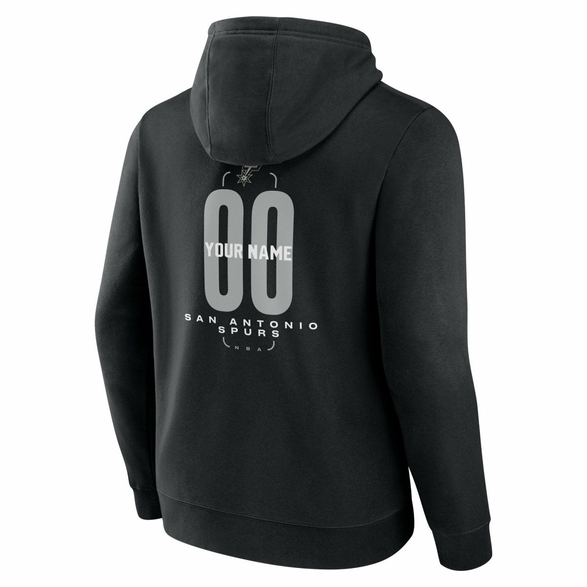 San Antonio Spurs Center Court Name & Number Custom Hoodie Black - NBA