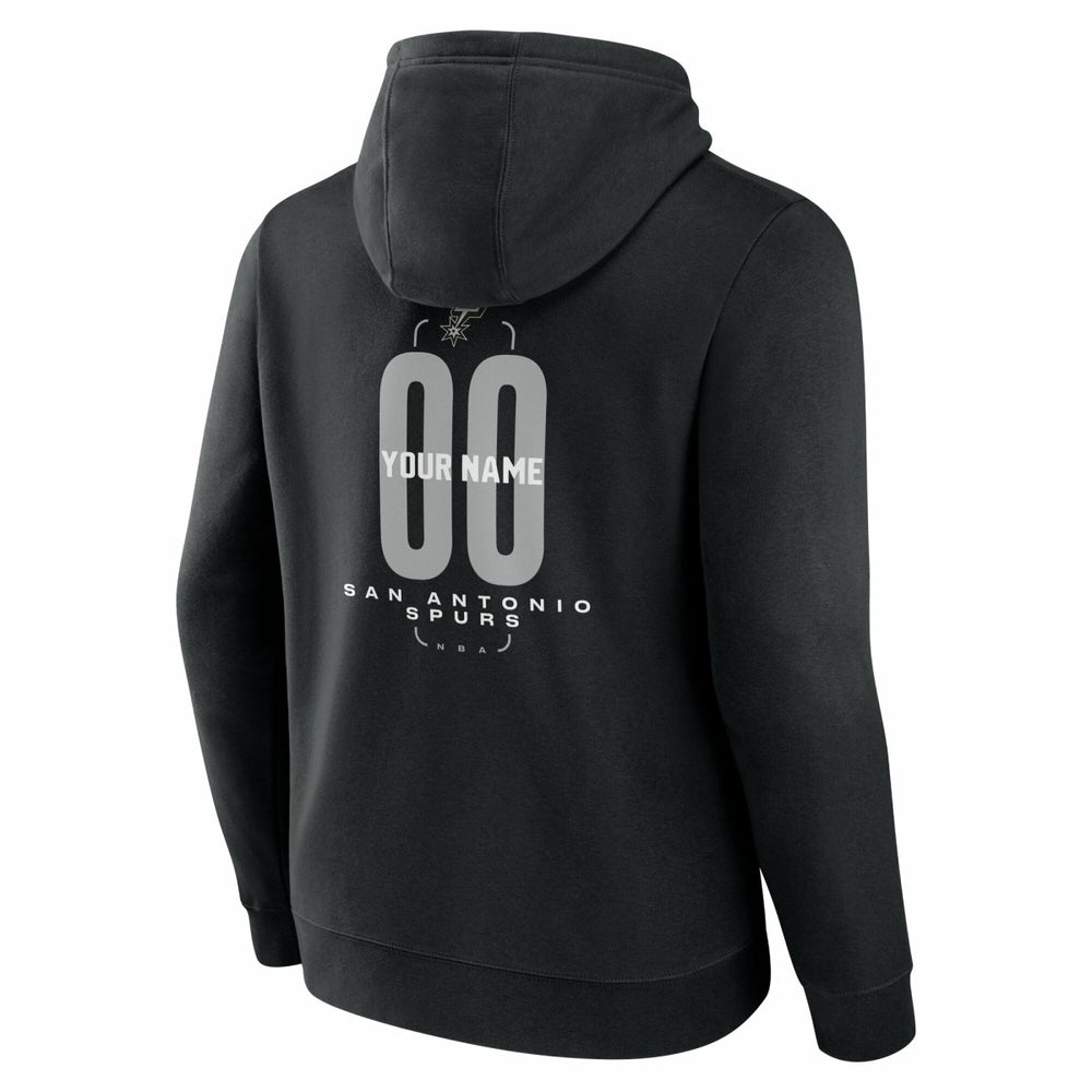 San Antonio Spurs Center Court Name & Number Custom Hoodie Black - NBA