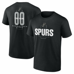 San Antonio Spurs Center Court Name & Number Custom T-Shirt Black - NBA