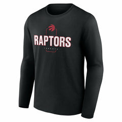 Toronto Raptors Center Court Name & Number Custom Long Sleeve T-Shirt Black - NBA