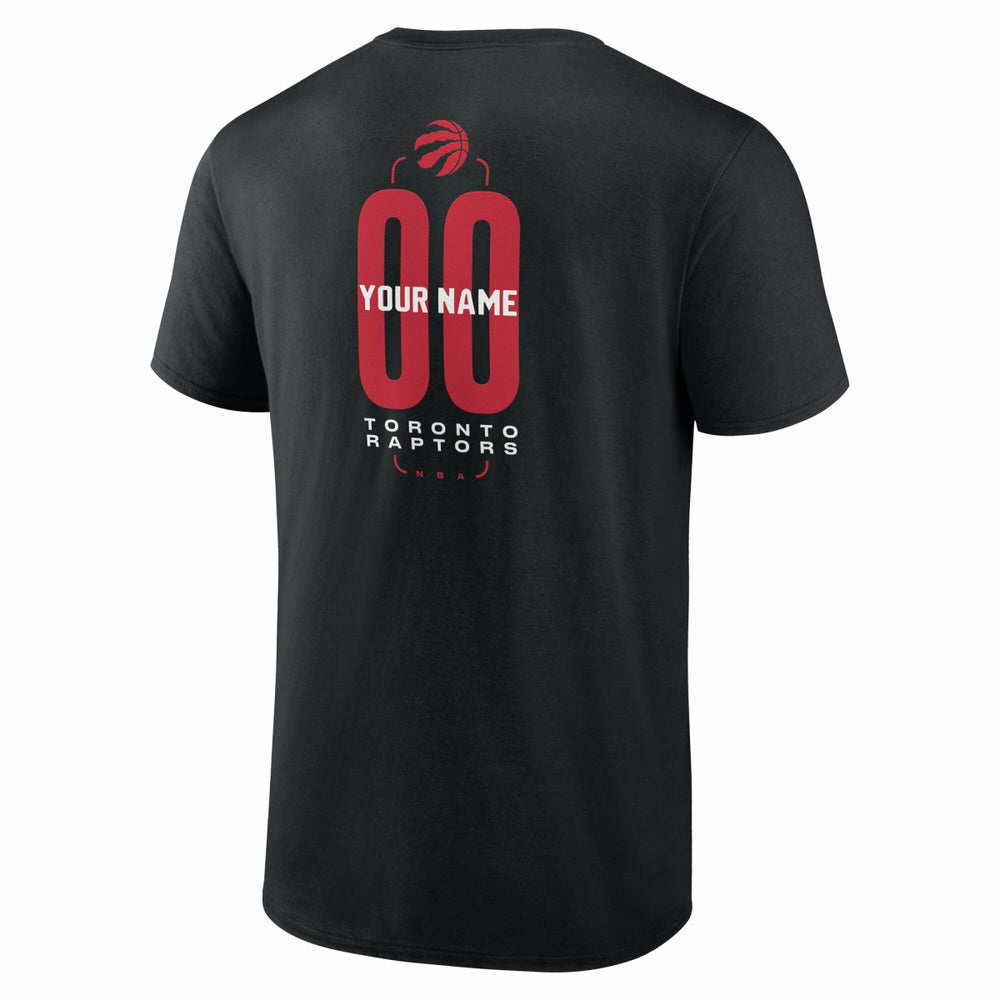 Toronto Raptors Center Court Name & Number Custom T-Shirt Black - NBA