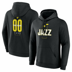 Utah Jazz Center Court Name & Number Custom Hoodie Black - NBA