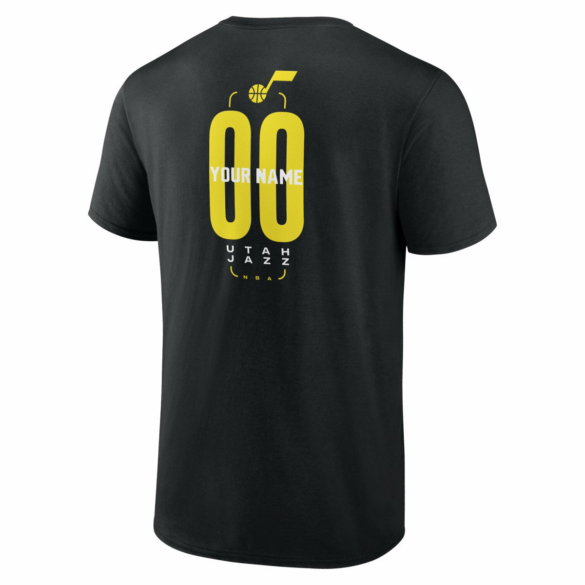 Utah Jazz Center Court Name & Number Custom T-Shirt Black - NBA