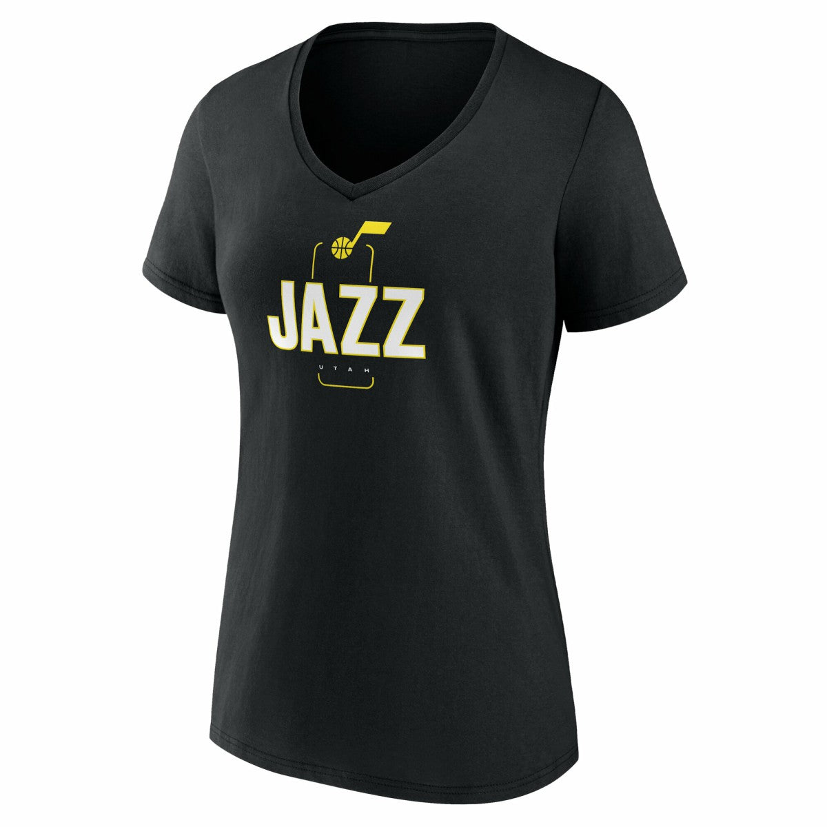 Utah Jazz Women's Center Court Name & Number Custom V-Neck T-Shirt Black - NBA