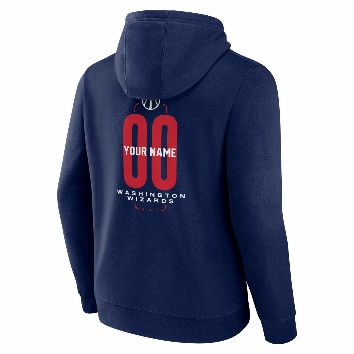 Washington Wizards Center Court Name & Number Custom Hoodie Navy - NBA