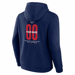 Washington Wizards Center Court Name & Number Custom Hoodie Navy - NBA