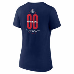Washington Wizards Women's Center Court Name & Number Custom V-Neck T-Shirt Navy - NBA