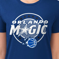 Orlando Magic G-III 4Her by Carl Banks Women's Super-Slim Lightweight Pinstripe Circle Graphic T-Shirt Blue - NBA