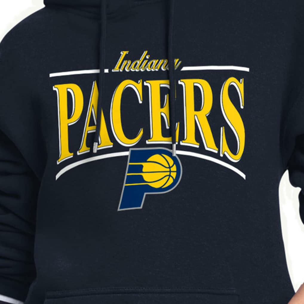 Indiana Pacers Starter Women's Arch Stripe Fleece Hoodie Navy - NBA