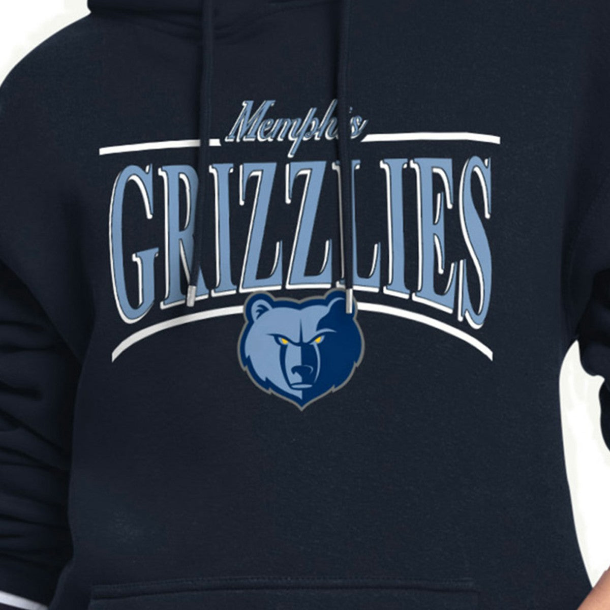 Memphis Grizzlies Starter Women's Arch Stripe Fleece Hoodie Navy - NBA