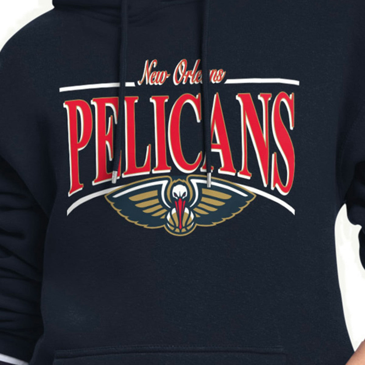 New Orleans Pelicans Starter Women's Arch Stripe Fleece Hoodie Navy - NBA