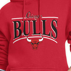 Chicago Bulls Starter Women's Arch Stripe Fleece Hoodie Red - NBA