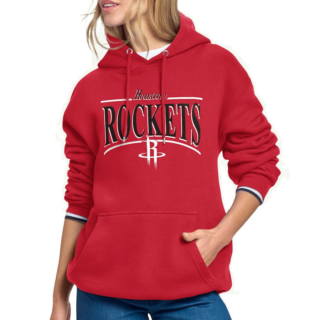 Houston Rockets Starter Women's Arch Stripe Fleece Hoodie Red - NBA