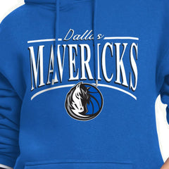 Dallas Mavericks Starter Women's Arch Stripe Fleece Hoodie Blue - NBA