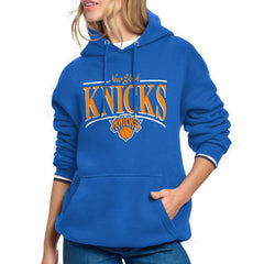 New York Knicks Starter Women's Arch Stripe Fleece Hoodie Blue - NBA