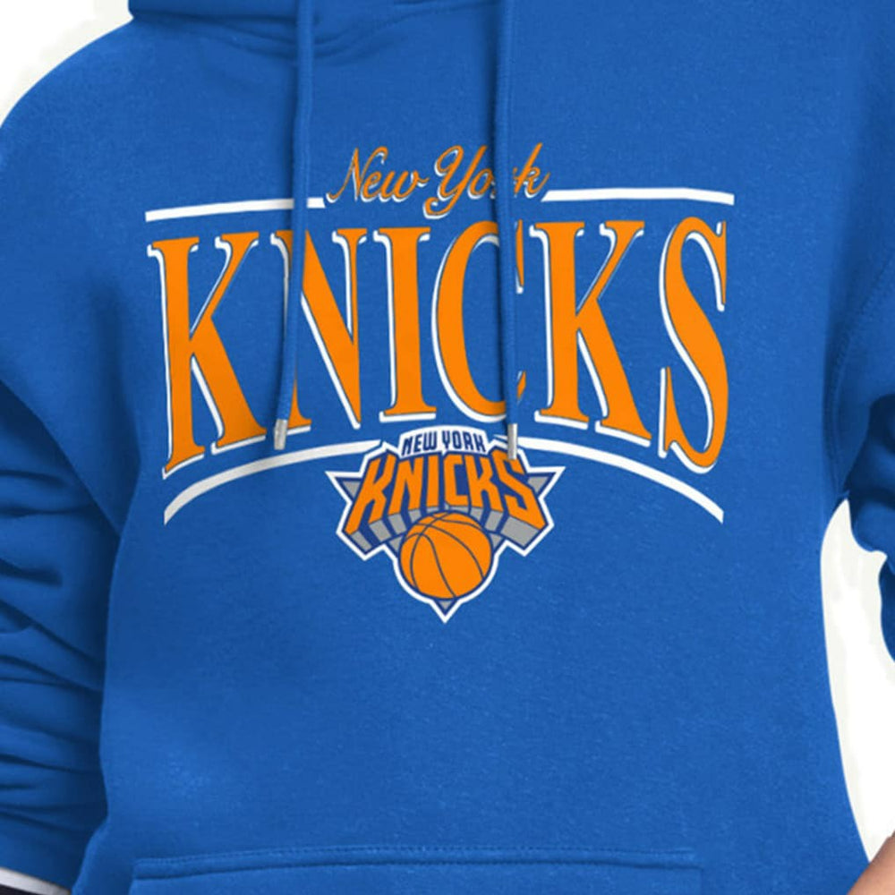New York Knicks Starter Women's Arch Stripe Fleece Hoodie Blue - NBA