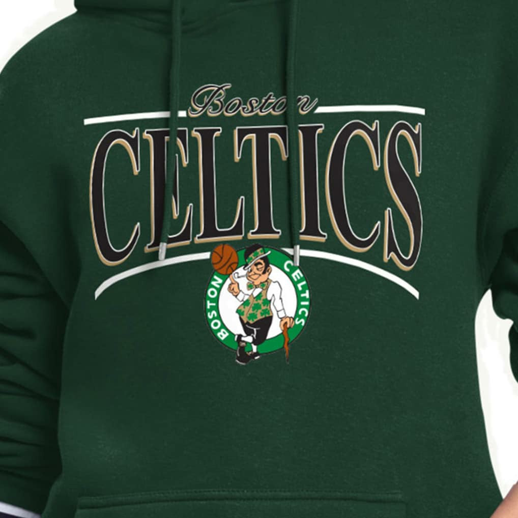 Boston Celtics Starter Women's Arch Stripe Fleece Hoodie Kelly Green - NBA