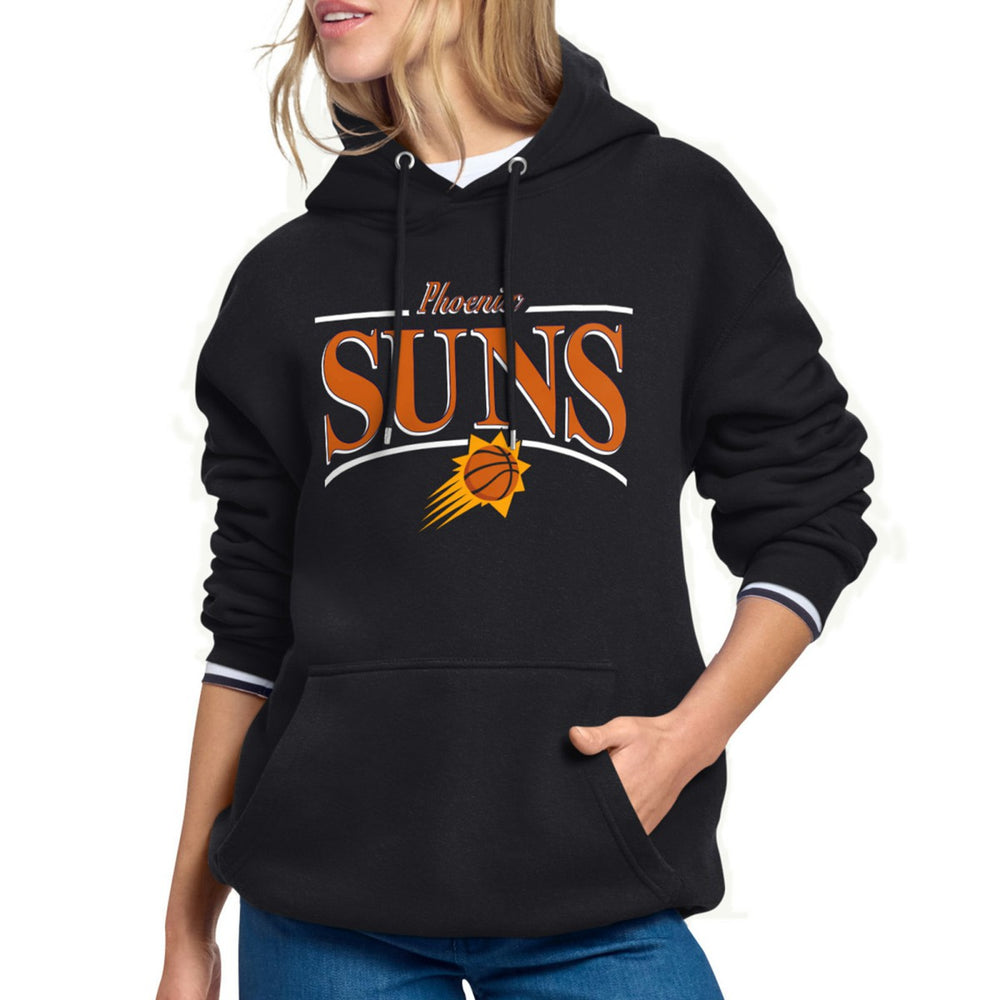 Phoenix Suns Starter Women's Arch Stripe Fleece Hoodie Black - NBA