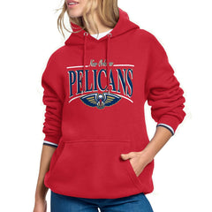 New Orleans Pelicans Starter Women's Arch Stripe Fleece Hoodie Red - NBA
