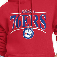 Philadelphia 76ers Starter Women's Arch Stripe Fleece Hoodie Red - NBA