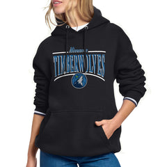 Minnesota Timberwolves Starter Women's Arch Stripe Fleece Hoodie Black - NBA