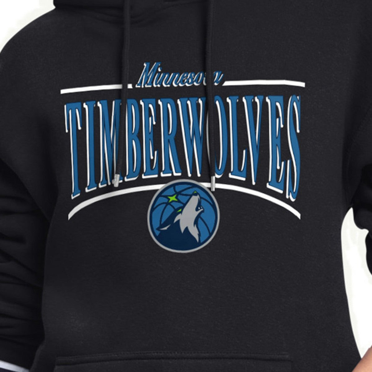 Minnesota Timberwolves Starter Women's Arch Stripe Fleece Hoodie Black - NBA