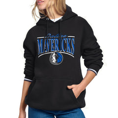 Dallas Mavericks Starter Women's Arch Stripe Fleece Hoodie Black - NBA