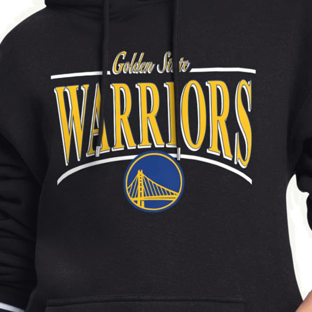 Golden State Warriors Starter Women's Arch Stripe Fleece Hoodie Black - NBA
