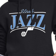 Utah Jazz Starter Women's Arch Stripe Fleece Hoodie Black - NBA