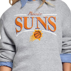 Phoenix Suns Starter Women's Arch Stripe Fleece Crewneck Sweatshirt Gray - NBA