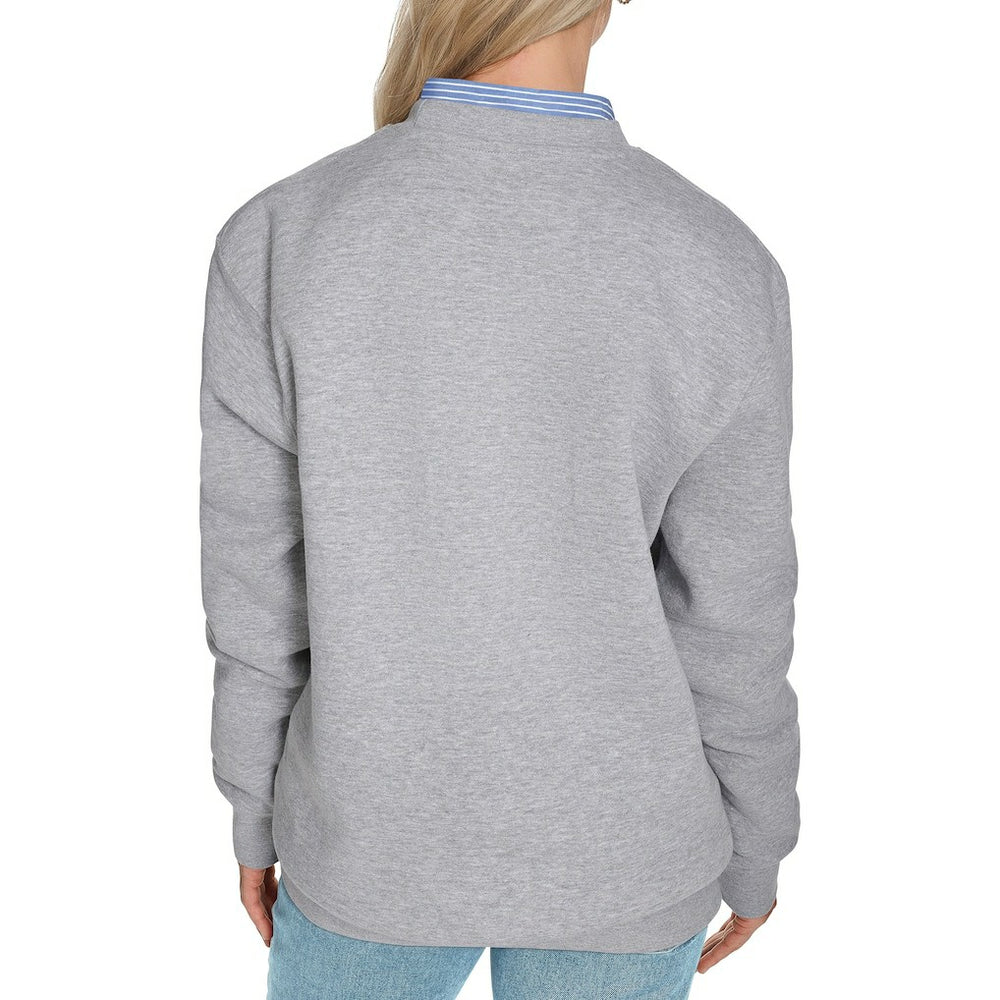 Houston Rockets Starter Women's Arch Stripe Fleece Crewneck Sweatshirt Gray - NBA