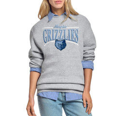 Memphis Grizzlies Starter Women's Arch Stripe Fleece Crewneck Sweatshirt Gray - NBA