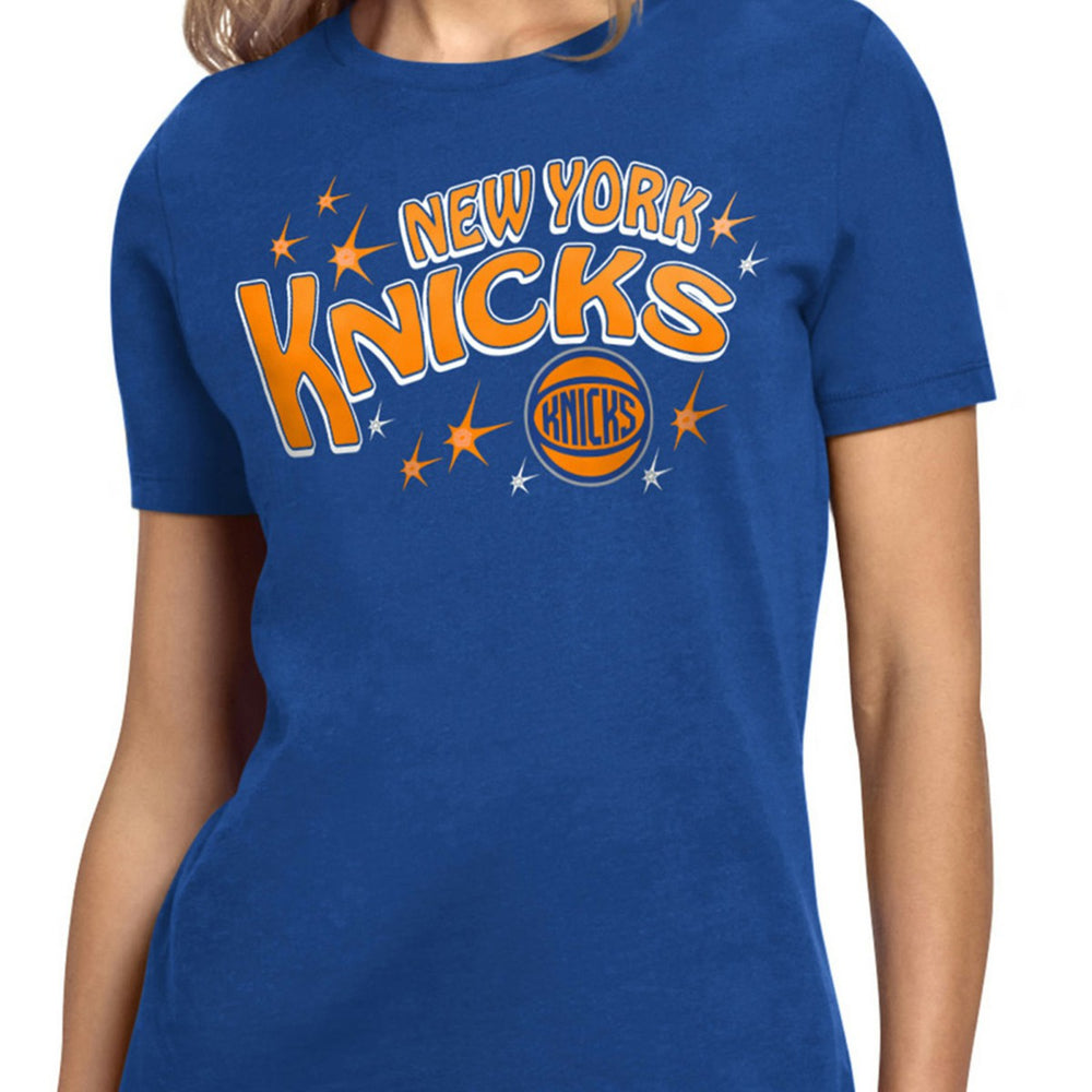 New York Knicks Starter Women's Fireworks T-Shirt Blue - NBA