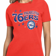 Philadelphia 76ers Starter Women's Fireworks T-Shirt Red - NBA