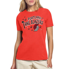 Portland Trail Blazers Starter Women's Fireworks T-Shirt Red - NBA