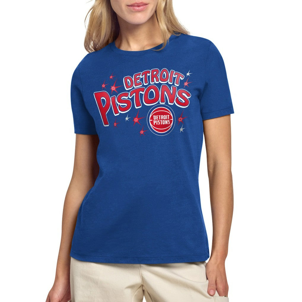 Detroit Pistons Starter Women's Fireworks T-Shirt Blue - NBA