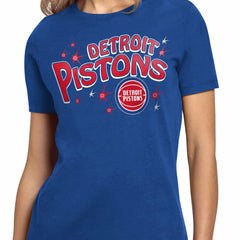 Detroit Pistons Starter Women's Fireworks T-Shirt Blue - NBA