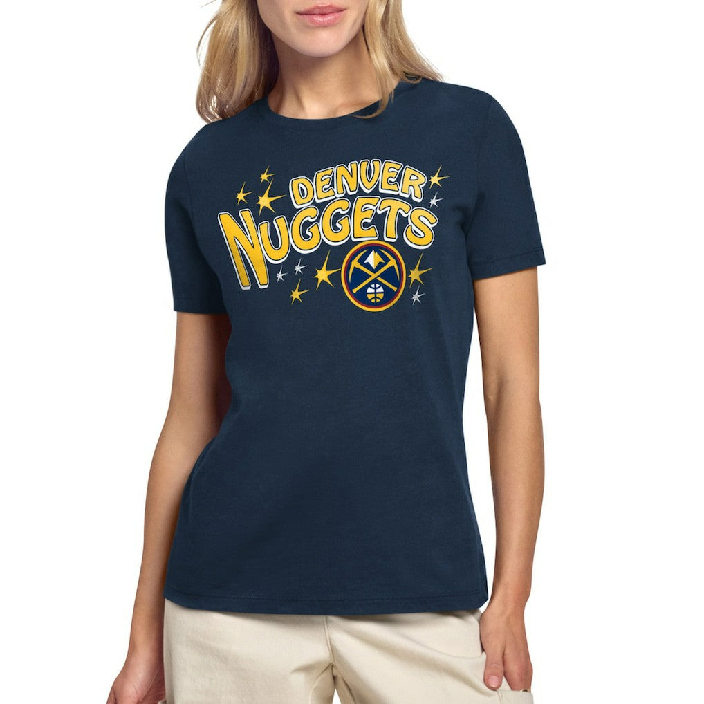 Denver Nuggets Starter Women's Fireworks T-Shirt Navy - NBA
