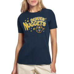 Denver Nuggets Starter Women's Fireworks T-Shirt Navy - NBA
