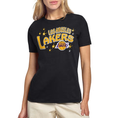 Los Angeles Lakers Starter Women's Fireworks T-Shirt Black - NBA