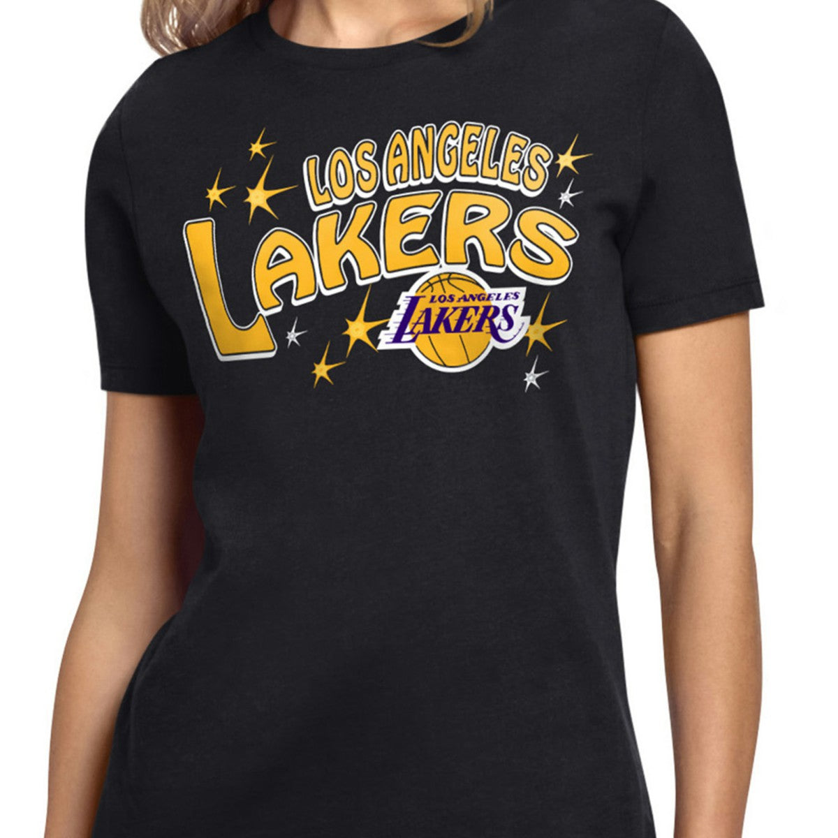 Los Angeles Lakers Starter Women's Fireworks T-Shirt Black - NBA