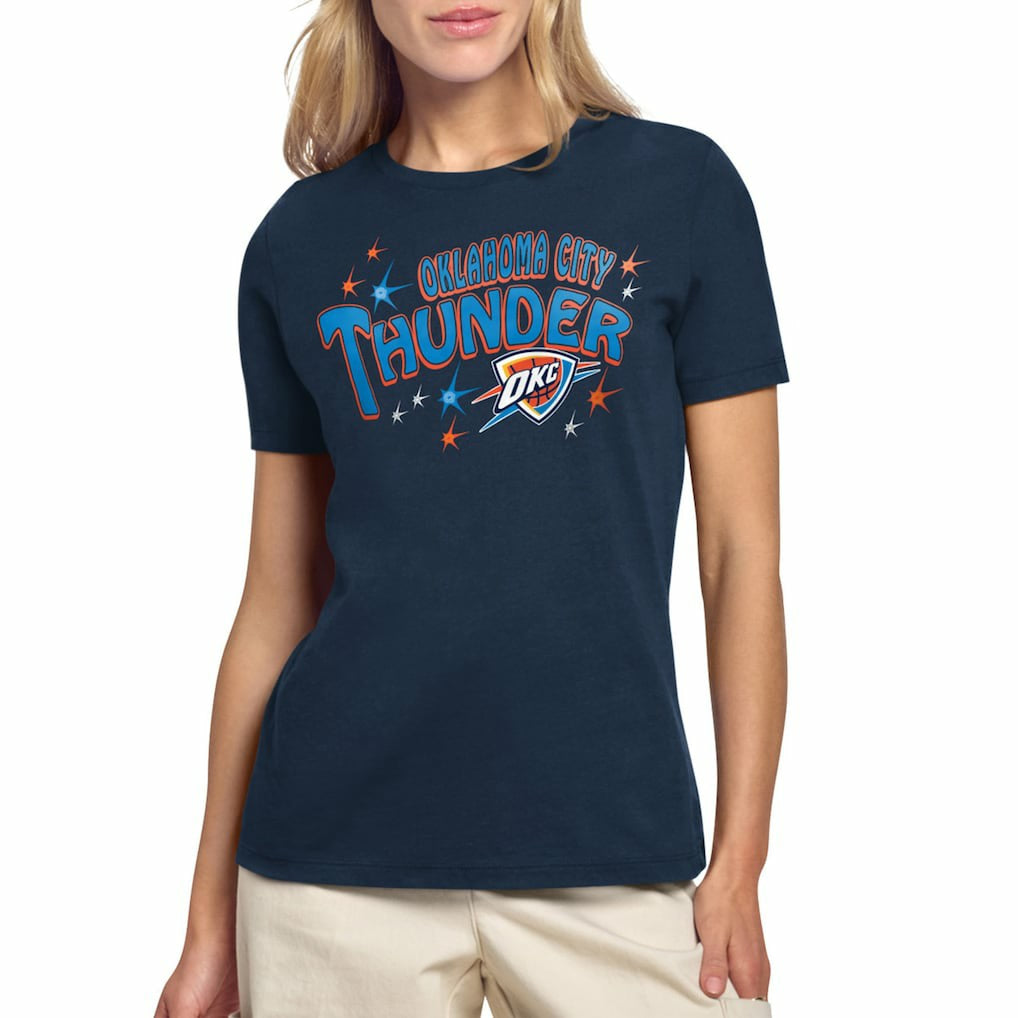 Oklahoma City Thunder Starter Women's Fireworks T-Shirt Navy - NBA
