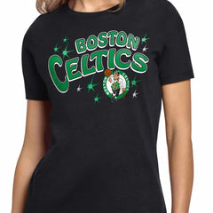 Boston Celtics Starter Women's Fireworks T-Shirt Black - NBA