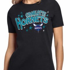 Charlotte Hornets Starter Women's Fireworks T-Shirt Black - NBA