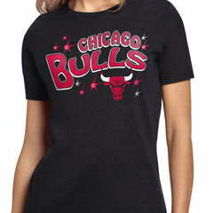 Chicago Bulls Starter Women's Fireworks T-Shirt Black - NBA