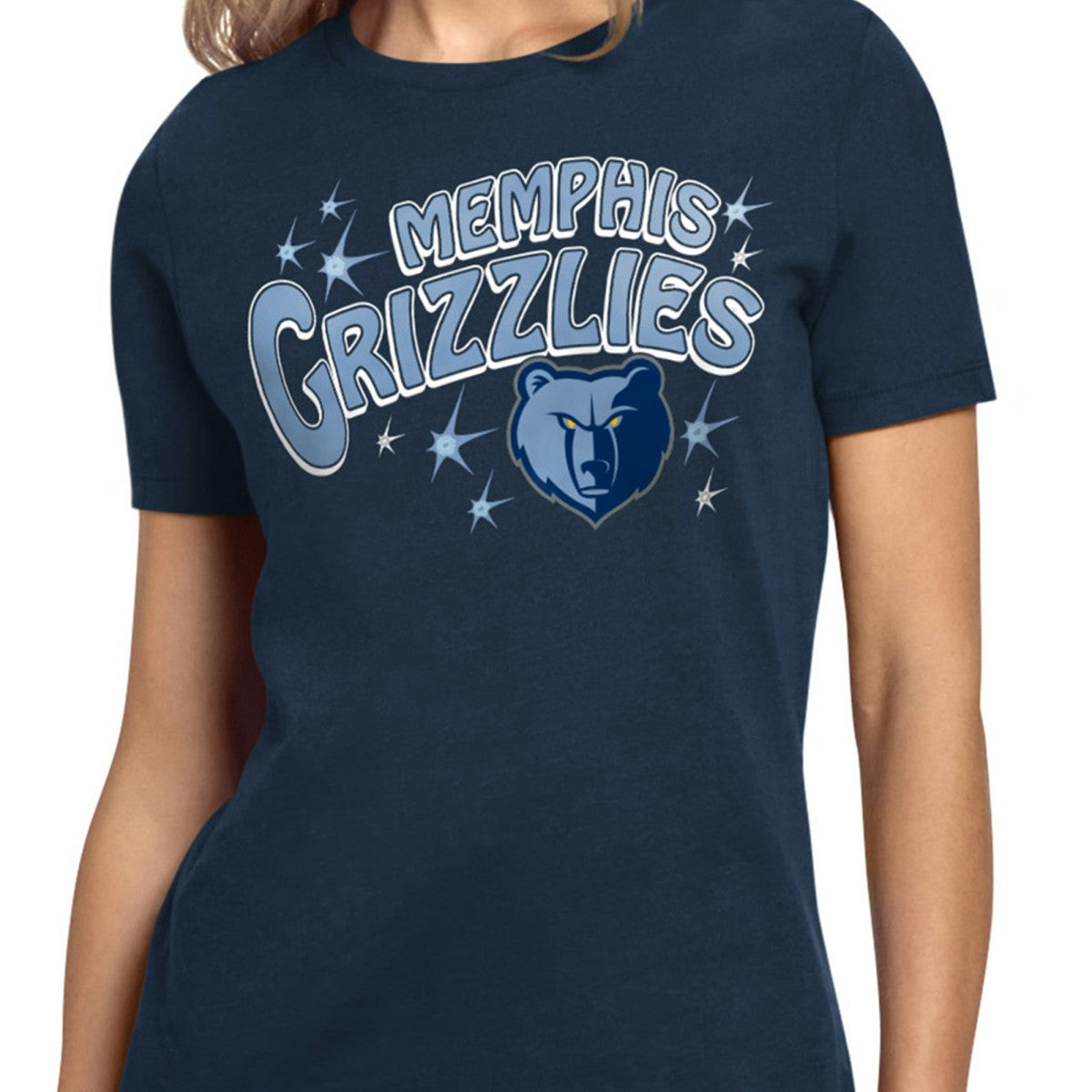 Memphis Grizzlies Starter Women's Fireworks T-Shirt Navy - NBA