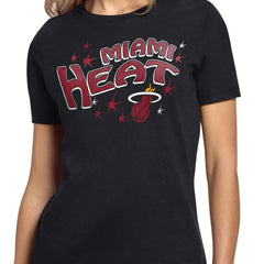 Miami Heat Starter Women's Fireworks T-Shirt Black - NBA