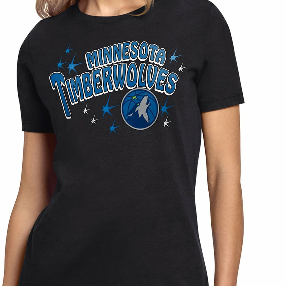 Minnesota Timberwolves Starter Women's Fireworks T-Shirt Black - NBA