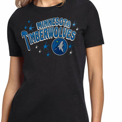 Minnesota Timberwolves Starter Women's Fireworks T-Shirt Black - NBA